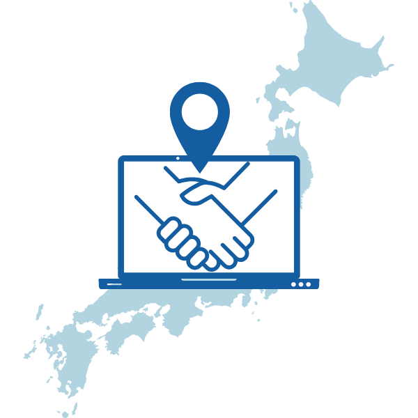 ゆう税理士事務所 全国対応を示すイラスト｜クラウドで繋がる経営パートナー